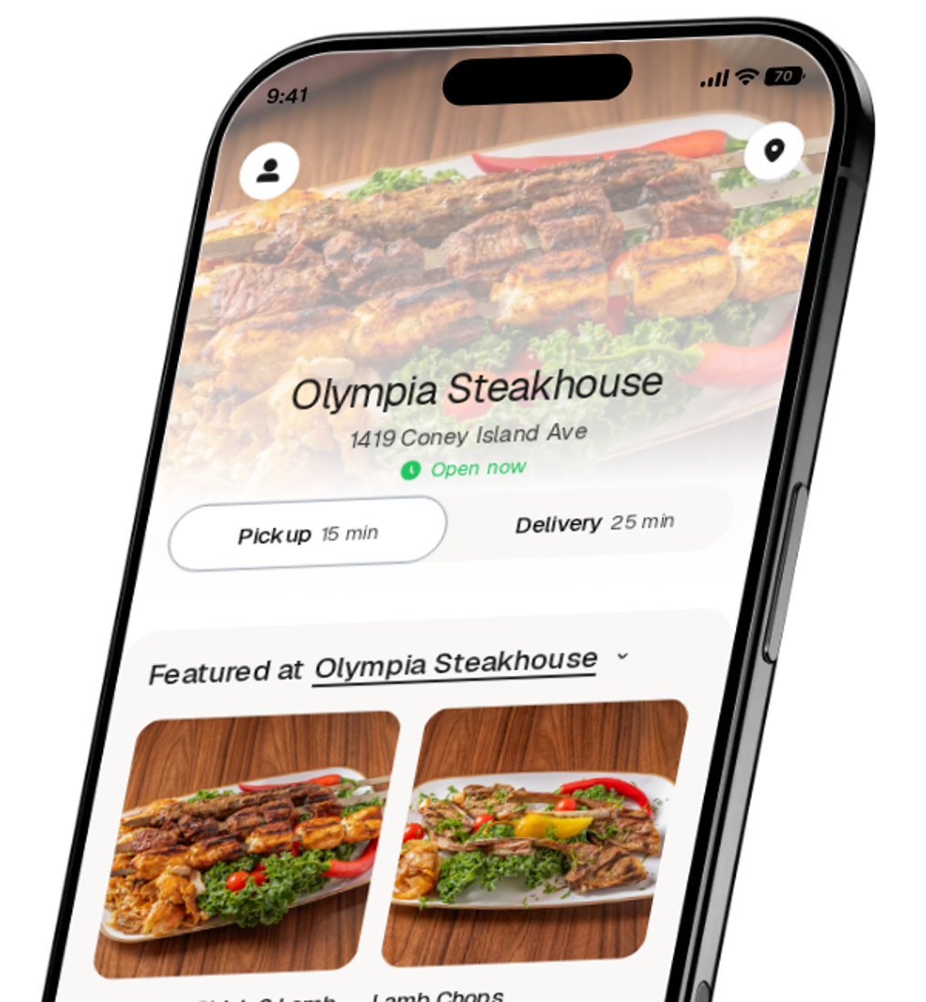 Olympia Steakhouse app preview
