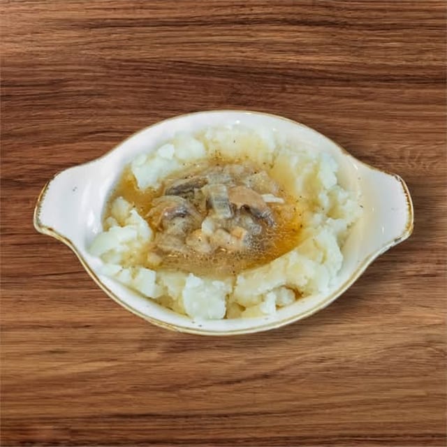 Mashed Potato and Mushrooms.